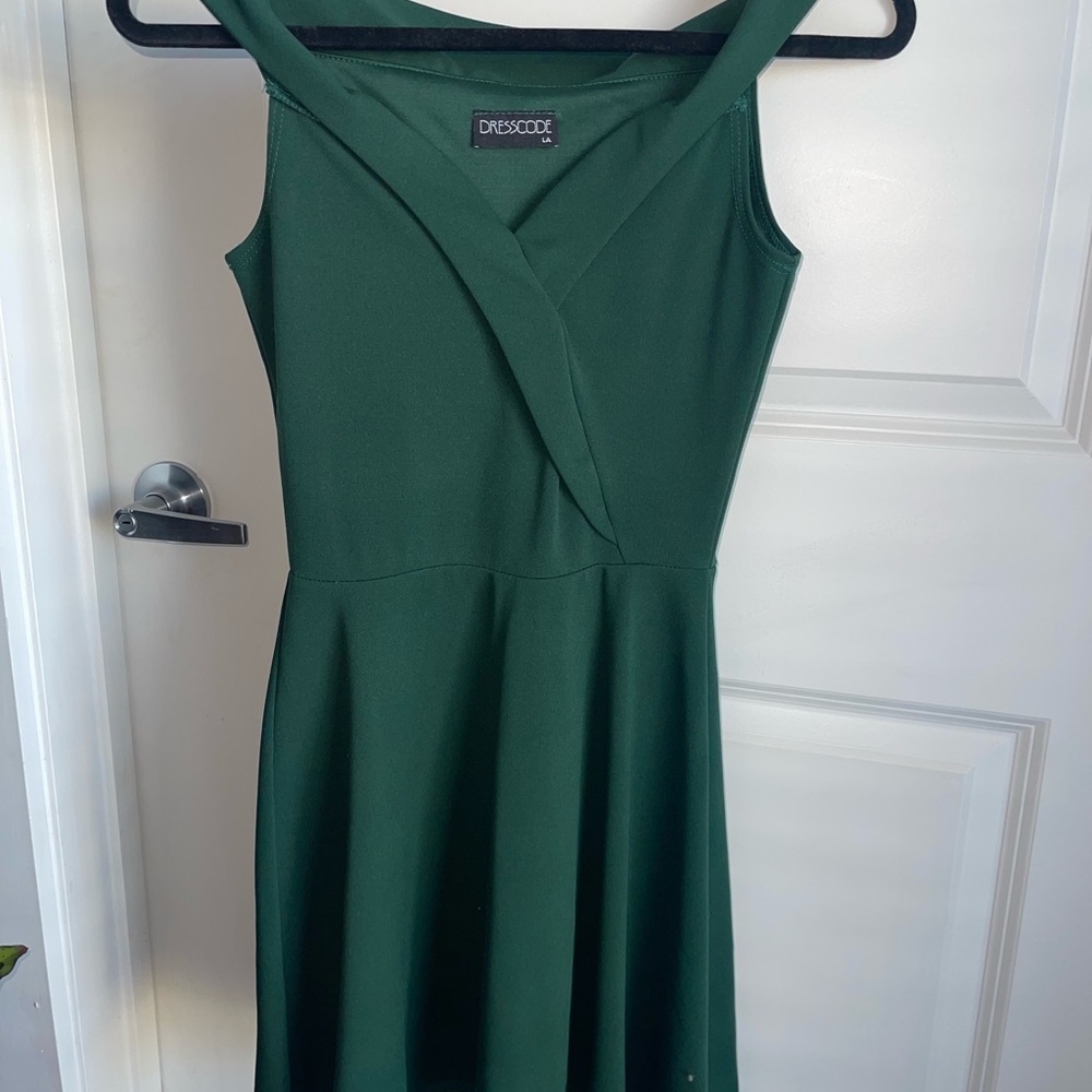Women's Emerald Green off the shoulder dress